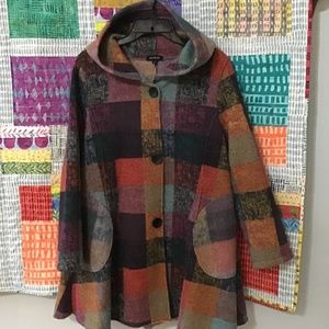 Polyester Knit three quarter length coat by Damee.